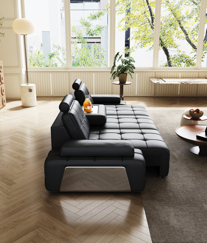 Venus Extendable Sofa Bed with Cup Holders and Adjustable Armrests