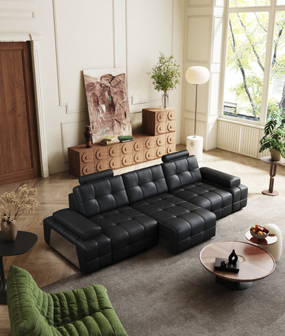 Venus Extendable Sofa Bed with Cup Holders and Adjustable Armrests