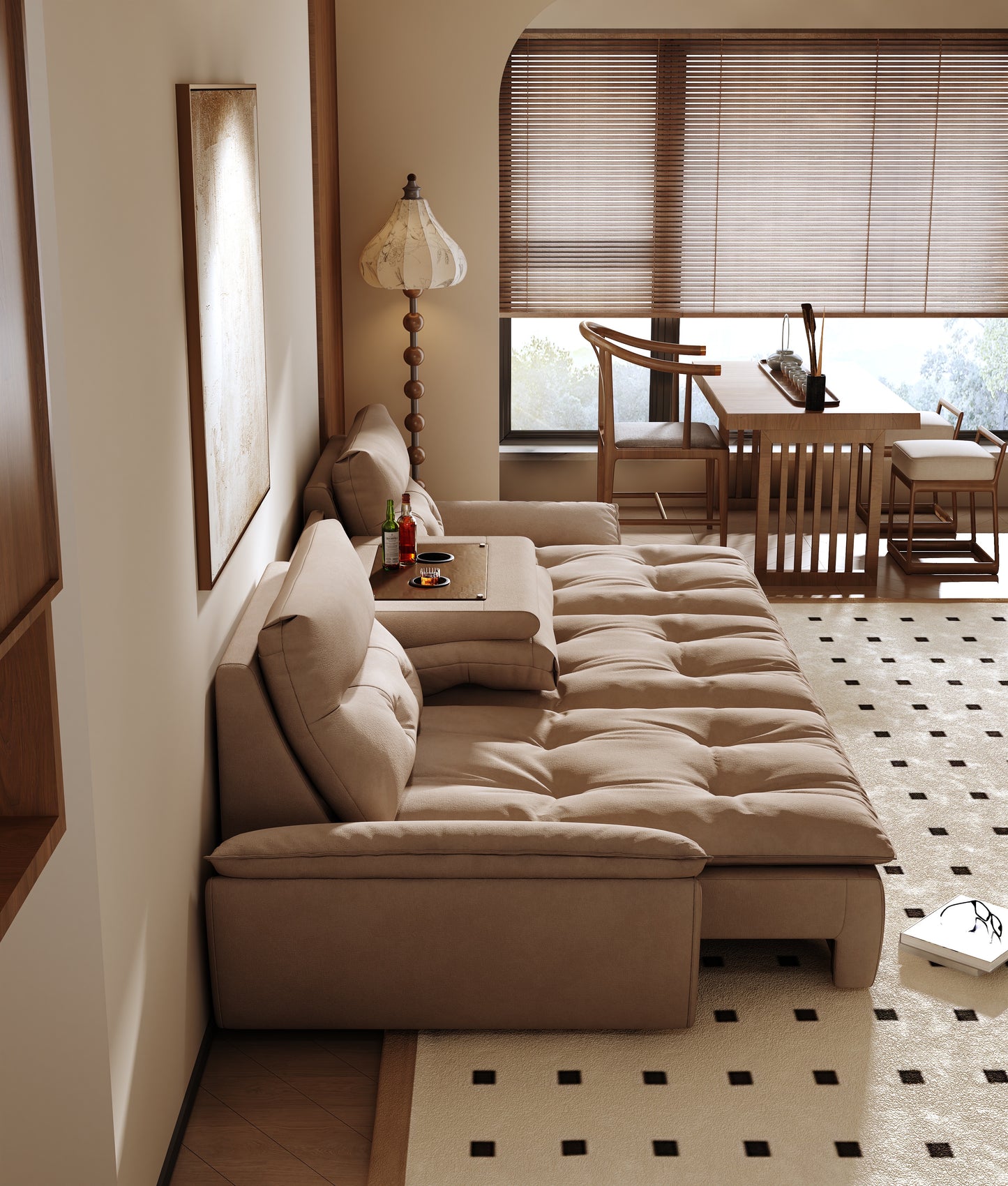 Mercury Extendable Sofa with Cup Holders