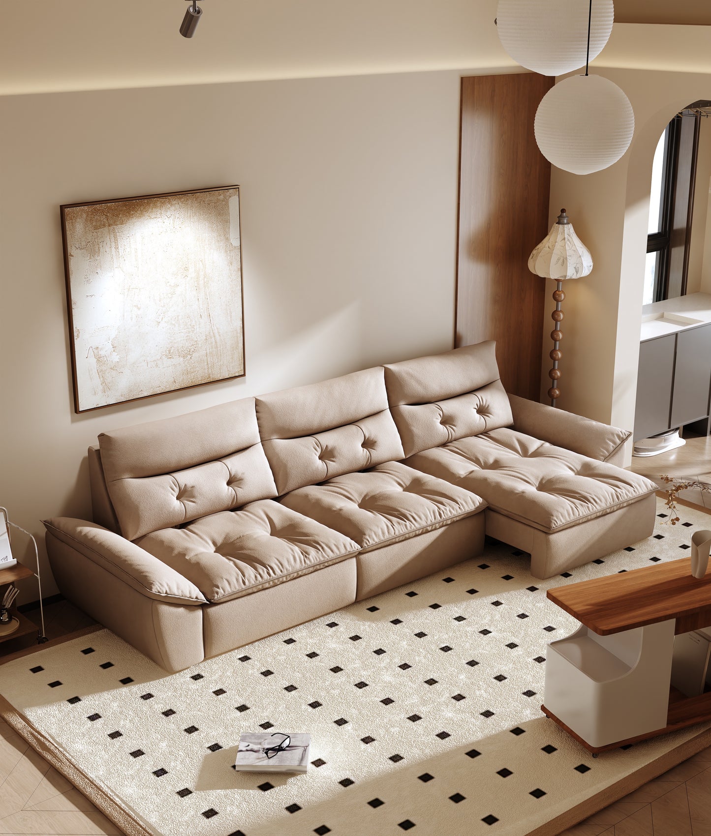 Mercury Extendable Sofa with Cup Holders