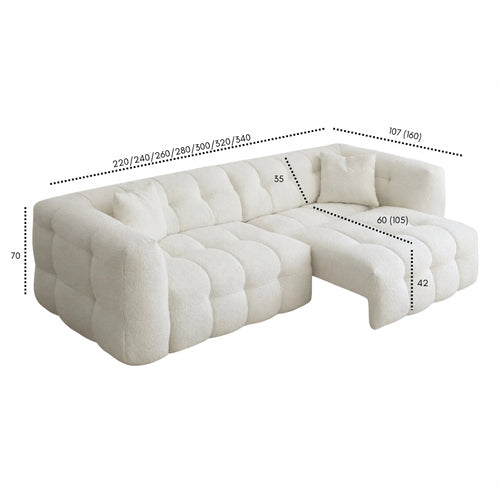 Anakin Extendable Sofa in Bouclé
