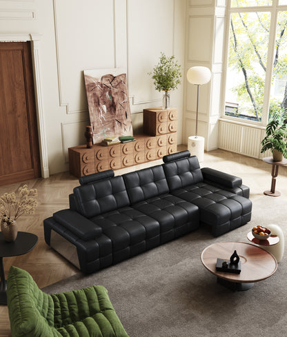 Venus Extendable Sofa Bed with Cup Holders and Adjustable Armrests