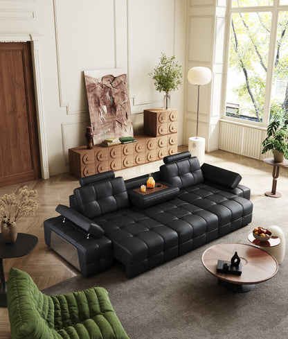 Venus Extendable Sofa Bed with Cup Holders and Adjustable Armrests