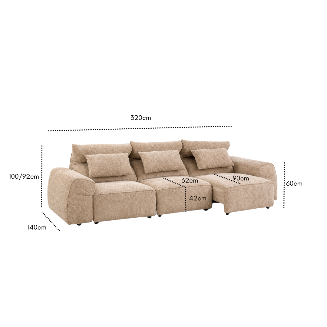 Abnehmbares und waschbares ausziehbares Sofa Lincoln